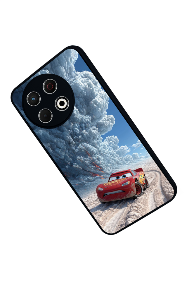 Tecno Spark 30 Pro Uyumlu Şimsek McQueen Tasarımlı Glossy Premium Kılıf