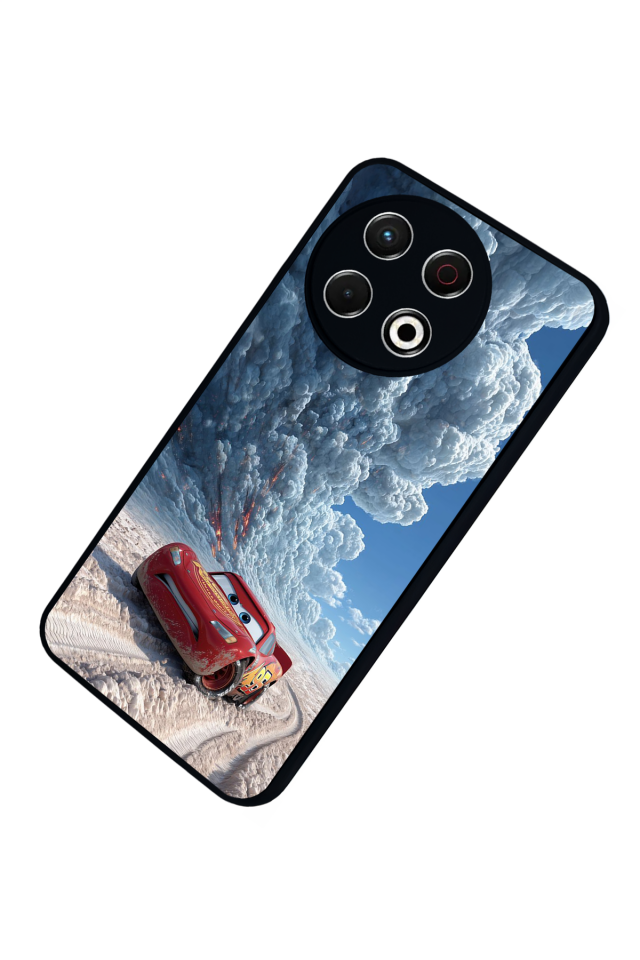 Tecno Spark 30 Pro Uyumlu Şimsek McQueen Tasarımlı Glossy Premium Kılıf