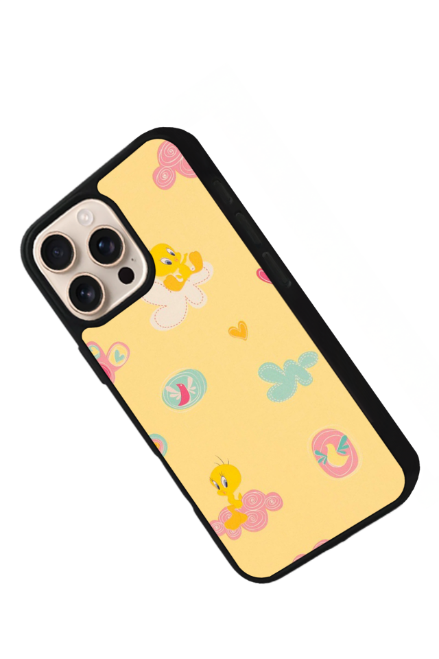 iPhone 14 Pro Uyumlu Tweety Tasarımlı Glossy Premium Kılıf