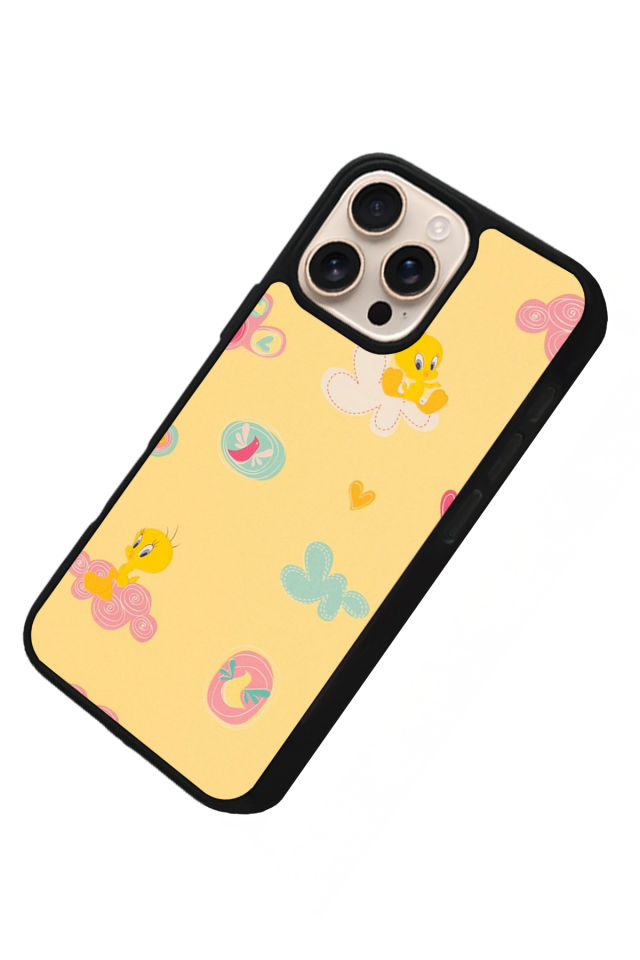 iPhone 14 Pro Uyumlu Tweety Tasarımlı Glossy Premium Kılıf