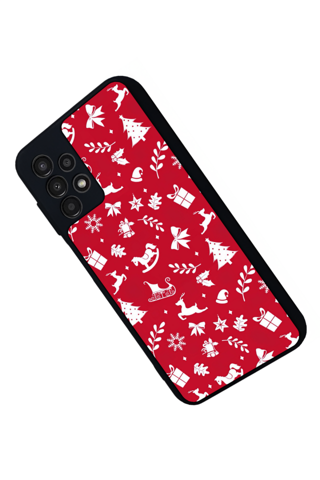 Samsung Galaxy A13 Uyumlu Yilbasi Christmas Tasarımlı Glossy Premium Kılıf