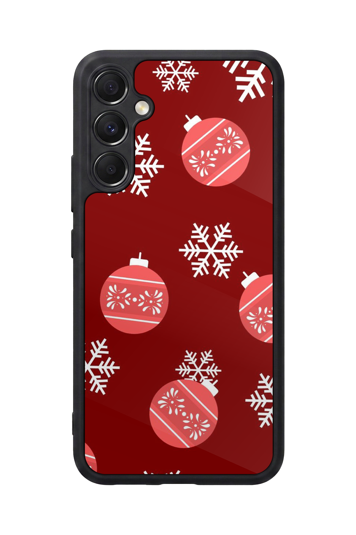 Samsung Galaxy M34 Uyumlu Yilbasi Christmas Tasarımlı Glossy Premium Kılıf