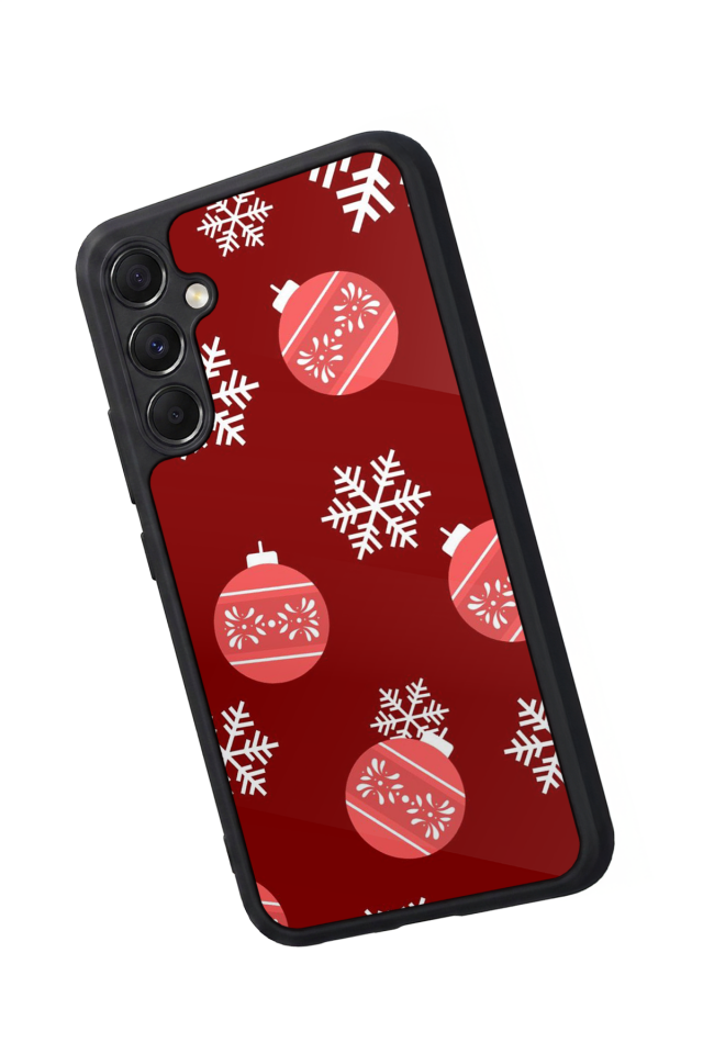 Samsung Galaxy M34 Uyumlu Yilbasi Christmas Tasarımlı Glossy Premium Kılıf