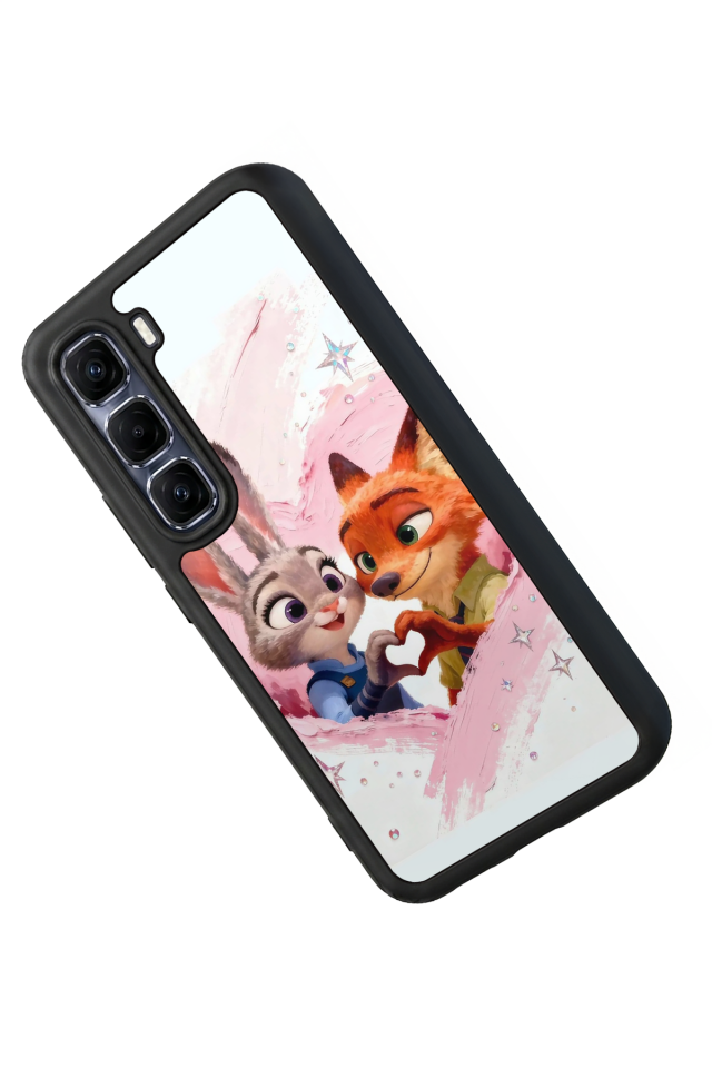 Infinix Hot 60 Pro Plus Uyumlu Zootropolis Tasarımlı Glossy Premium Kılıf