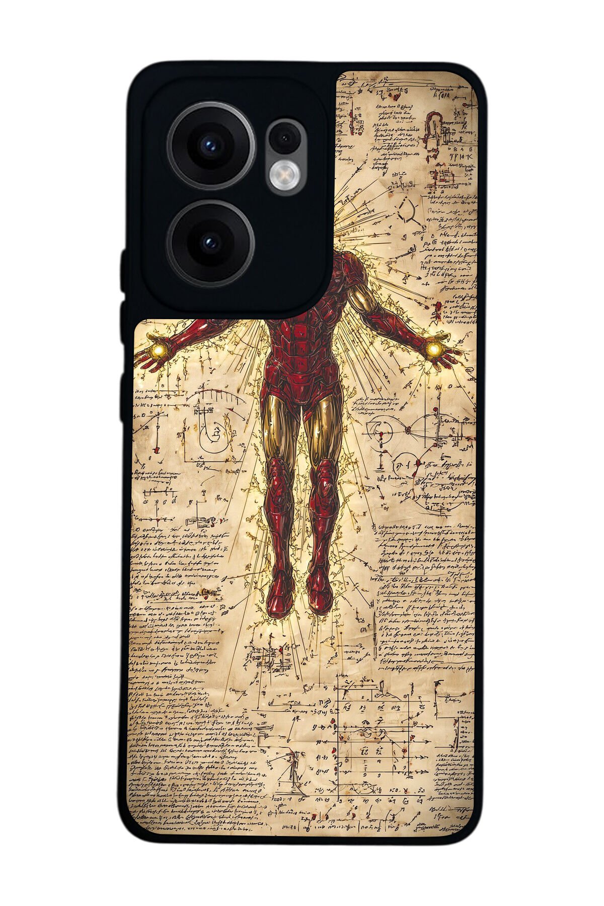 Oppo Reno 13F Uyumlu Iron Man ( Demir Adam ) Tasarımlı Glossy Premium Kılıf