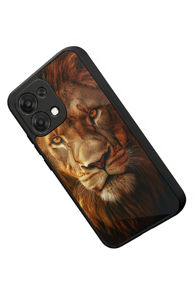 Oppo A6 Pro Uyumlu Aslan Tasarımlı Glossy Premium Kılıf
