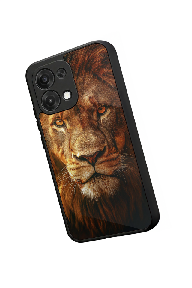 Oppo A6 Pro Uyumlu Aslan Tasarımlı Glossy Premium Kılıf
