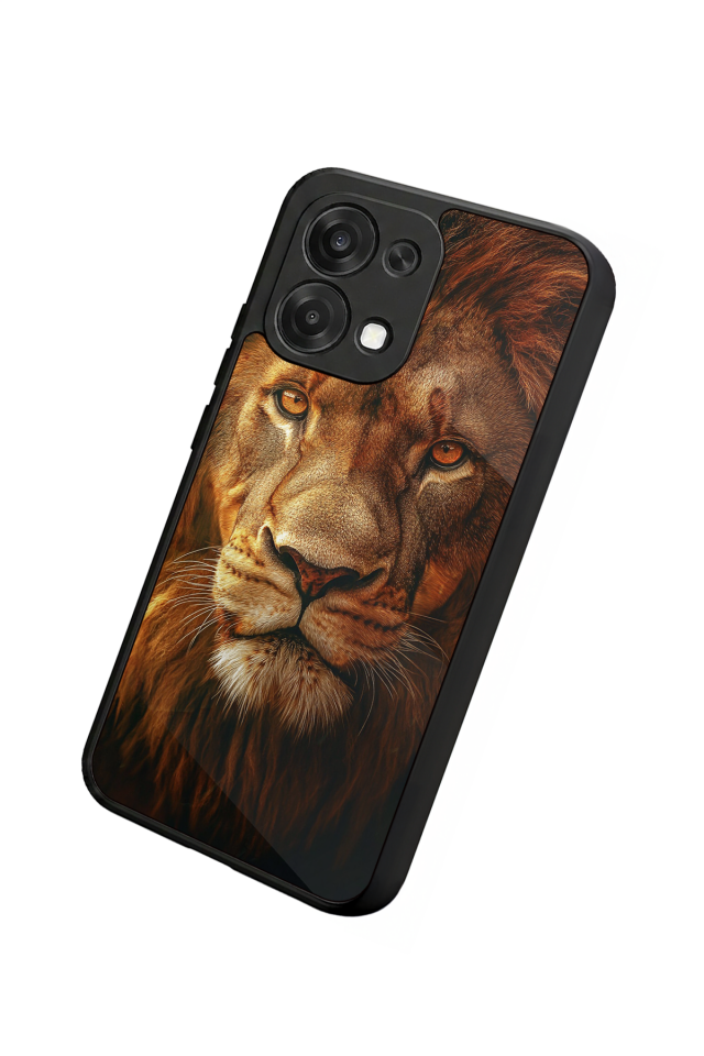 Oppo A6 Pro Uyumlu Aslan Tasarımlı Glossy Premium Kılıf