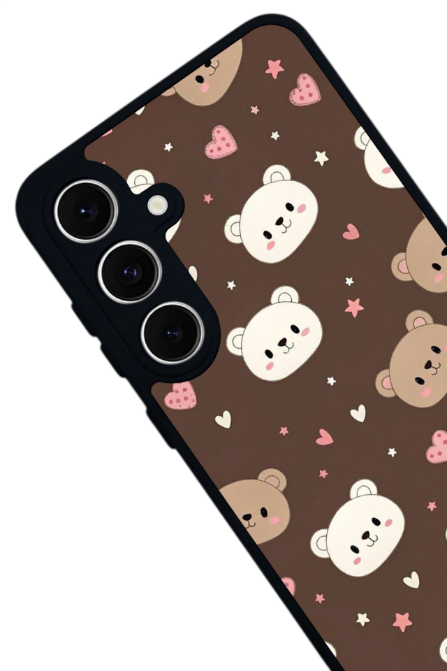 Samsung Galaxy S24 FE Uyumlu Ayı Tasarımlı Glossy Premium Kılıf