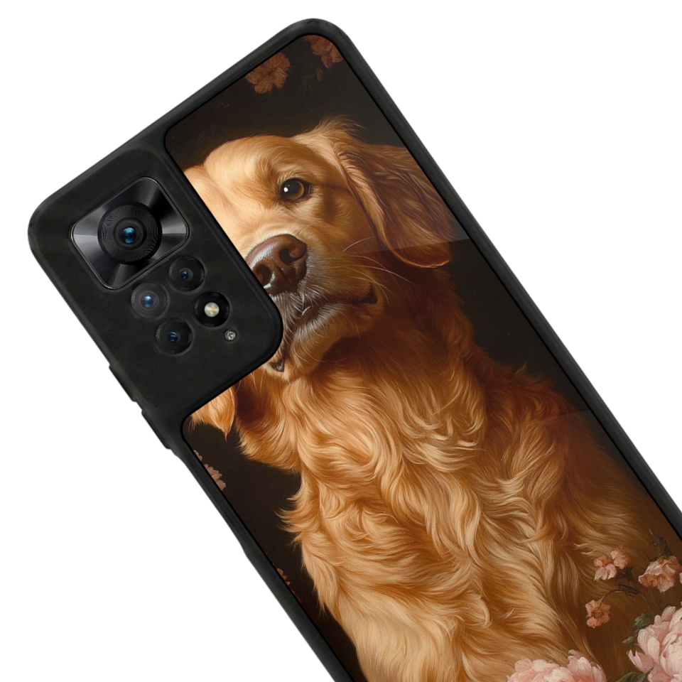Xiaomi Redmi Note 11 Pro Uyumlu Golden Kopek Tasarımlı Glossy Premium Kılıf