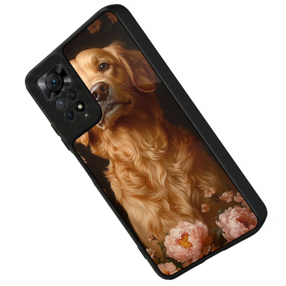 Xiaomi Redmi Note 11 Pro Uyumlu Golden Kopek Tasarımlı Glossy Premium Kılıf