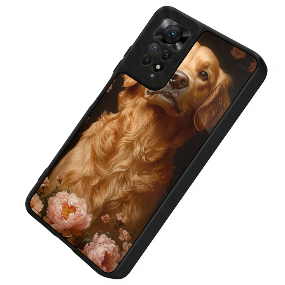 Xiaomi Redmi Note 11 Pro Uyumlu Golden Kopek Tasarımlı Glossy Premium Kılıf