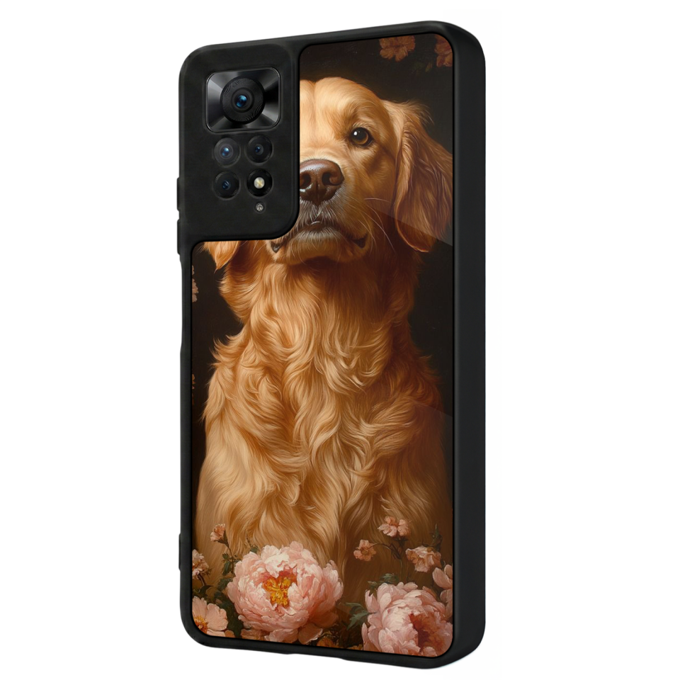 Xiaomi Redmi Note 11 Pro Uyumlu Golden Kopek Tasarımlı Glossy Premium Kılıf