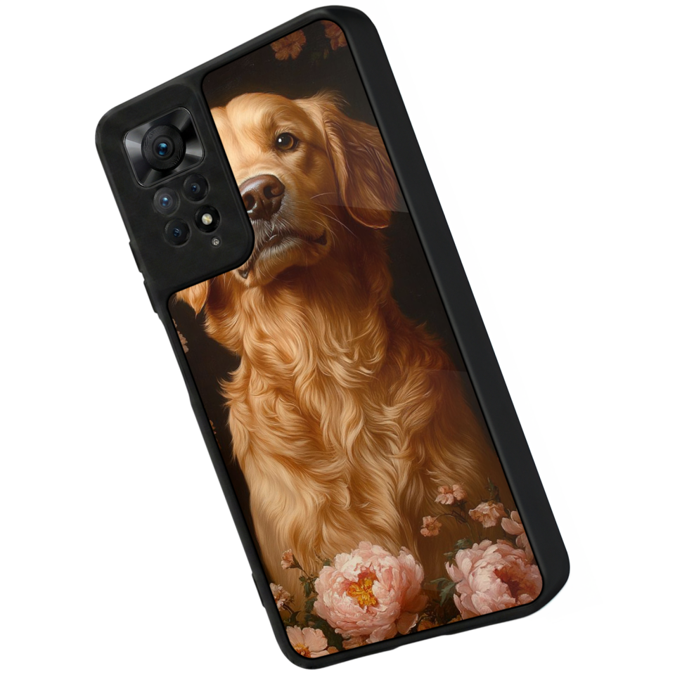 Xiaomi Redmi Note 11 Pro Uyumlu Golden Kopek Tasarımlı Glossy Premium Kılıf