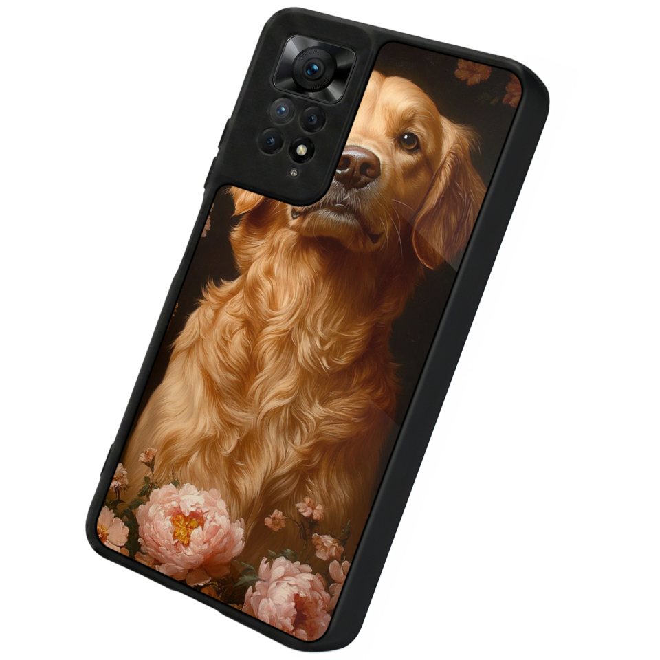Xiaomi Redmi Note 11 Pro Uyumlu Golden Kopek Tasarımlı Glossy Premium Kılıf