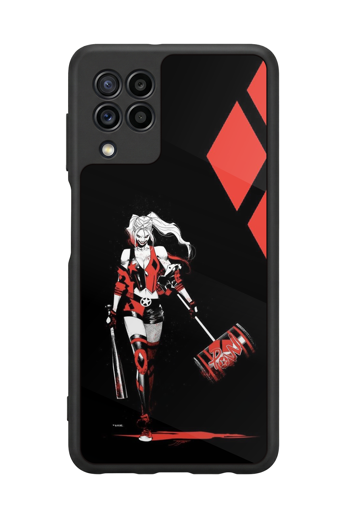 Samsung Galaxy M22 Uyumlu HarleyQueen Tasarımlı Glossy Premium Kılıf