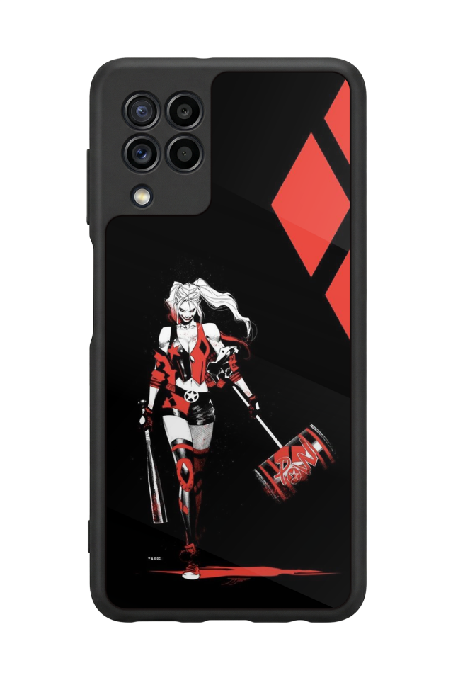 Samsung Galaxy M22 Uyumlu HarleyQueen Tasarımlı Glossy Premium Kılıf