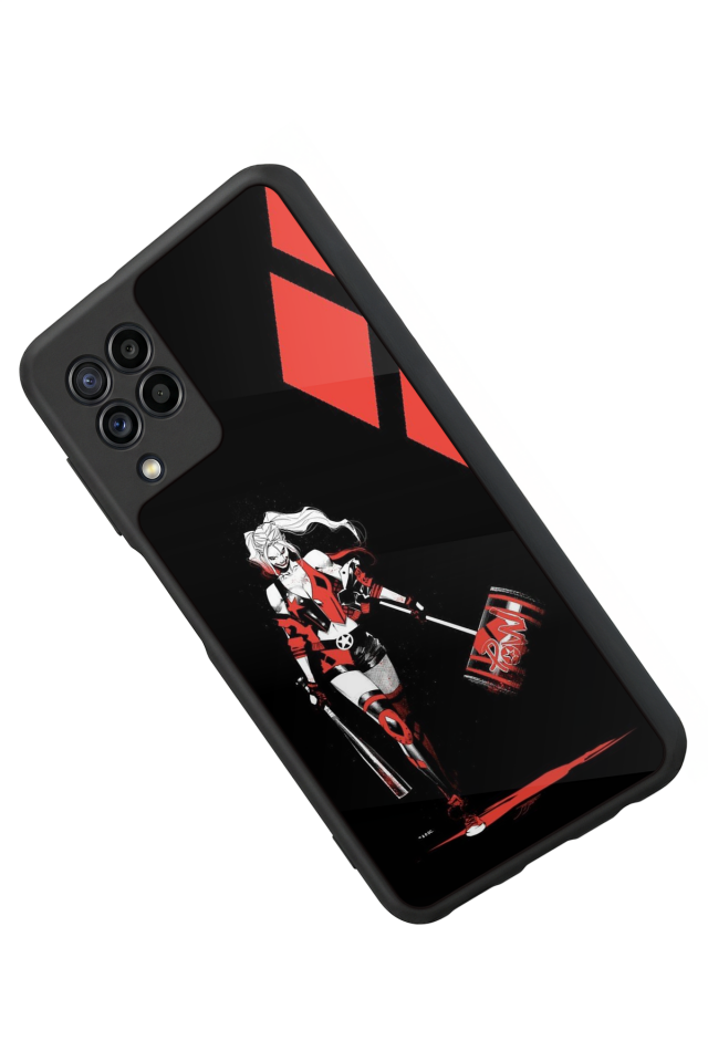 Samsung Galaxy M22 Uyumlu HarleyQueen Tasarımlı Glossy Premium Kılıf