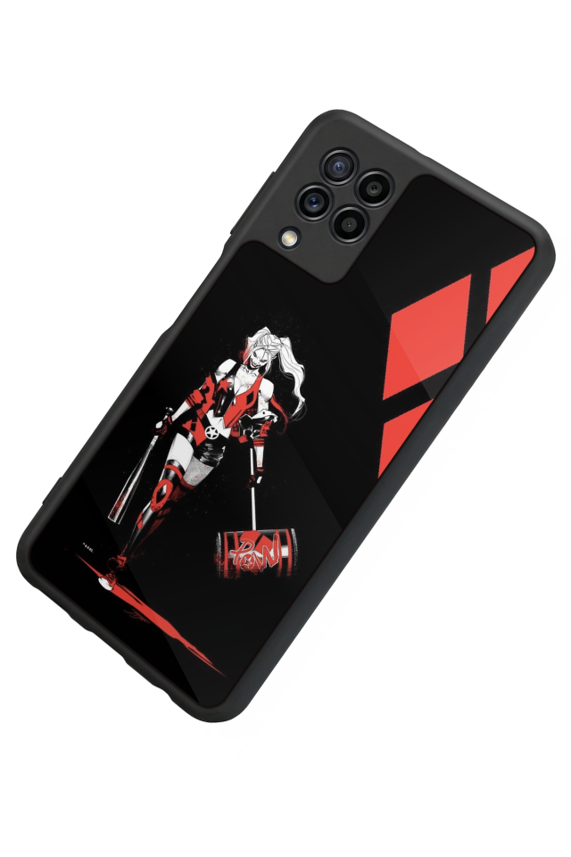 Samsung Galaxy M22 Uyumlu HarleyQueen Tasarımlı Glossy Premium Kılıf