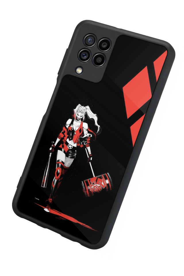 Samsung Galaxy M22 Uyumlu HarleyQueen Tasarımlı Glossy Premium Kılıf