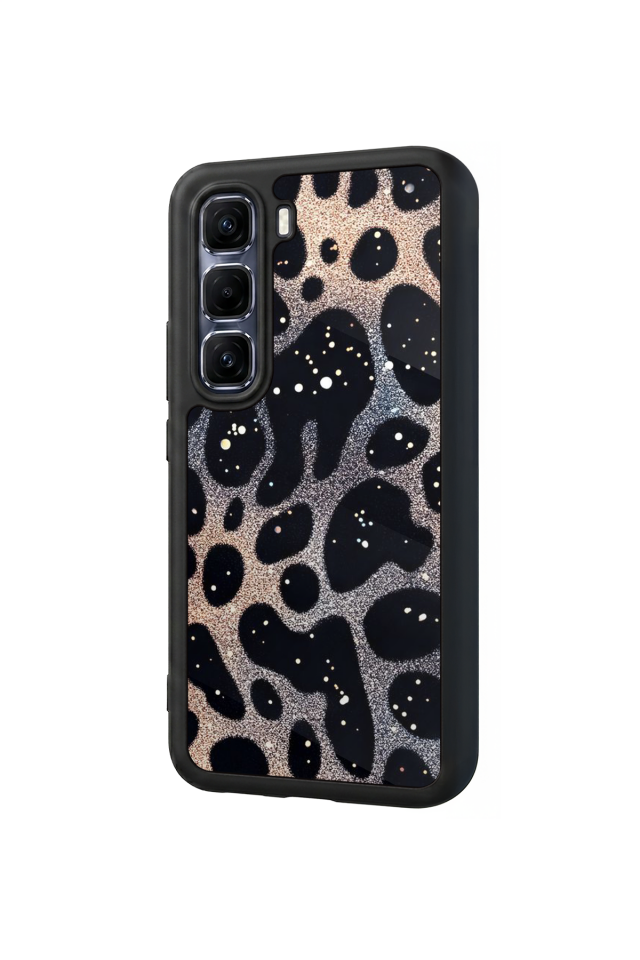 Infinix Hot 60 Pro Plus Uyumlu Hologram Leopar Tasarımlı Glossy Premium Kılıf
