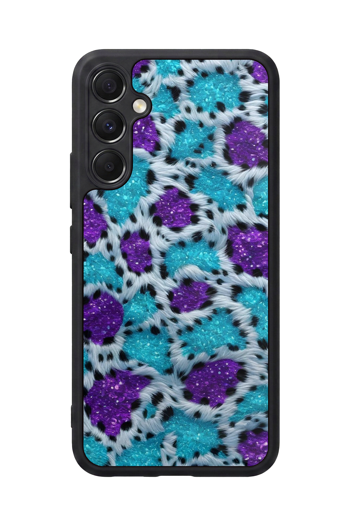 Samsung Galaxy A34 Uyumlu Hologram Leopar Tasarımlı Glossy Premium Kılıf