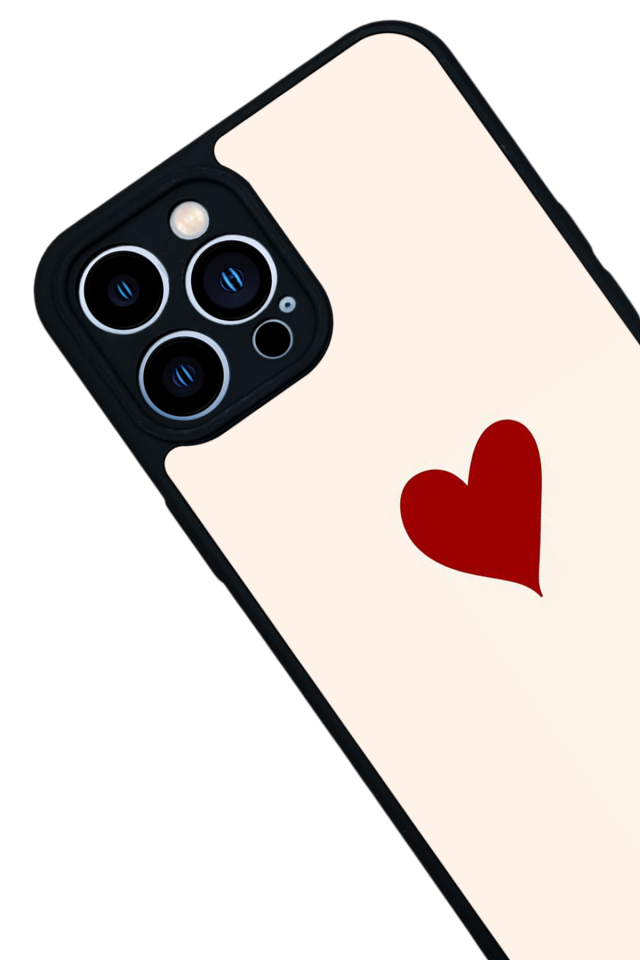 iPhone 12 Pro Max Uyumlu Kalp Love Tasarımlı Glossy Premium Kılıf