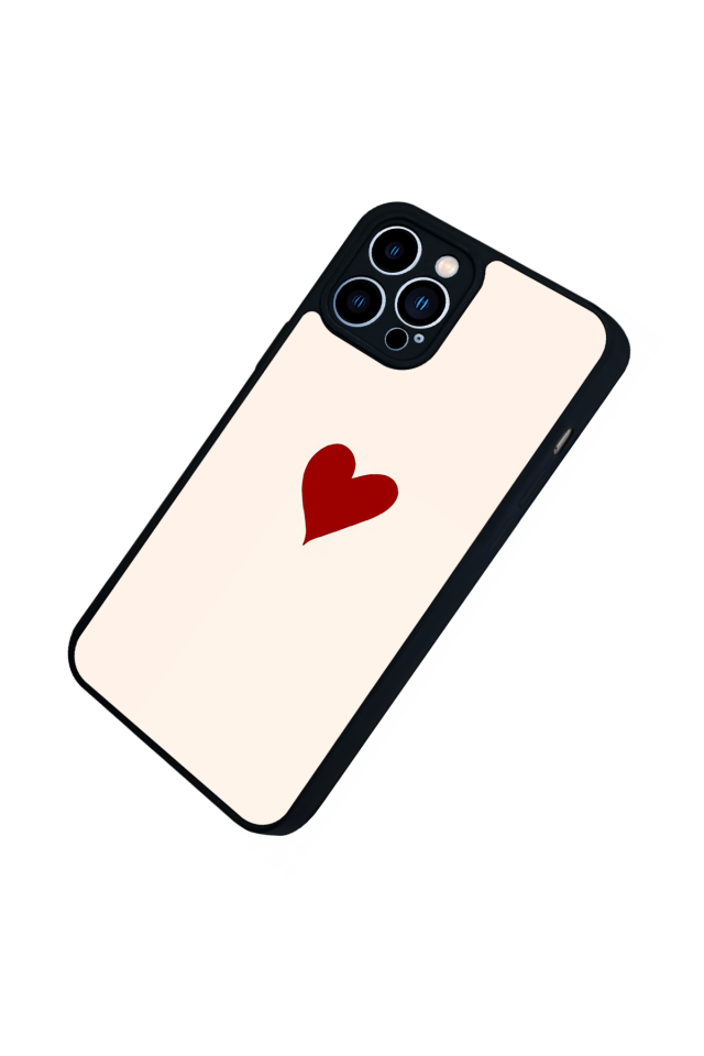 iPhone 12 Pro Max Uyumlu Kalp Love Tasarımlı Glossy Premium Kılıf
