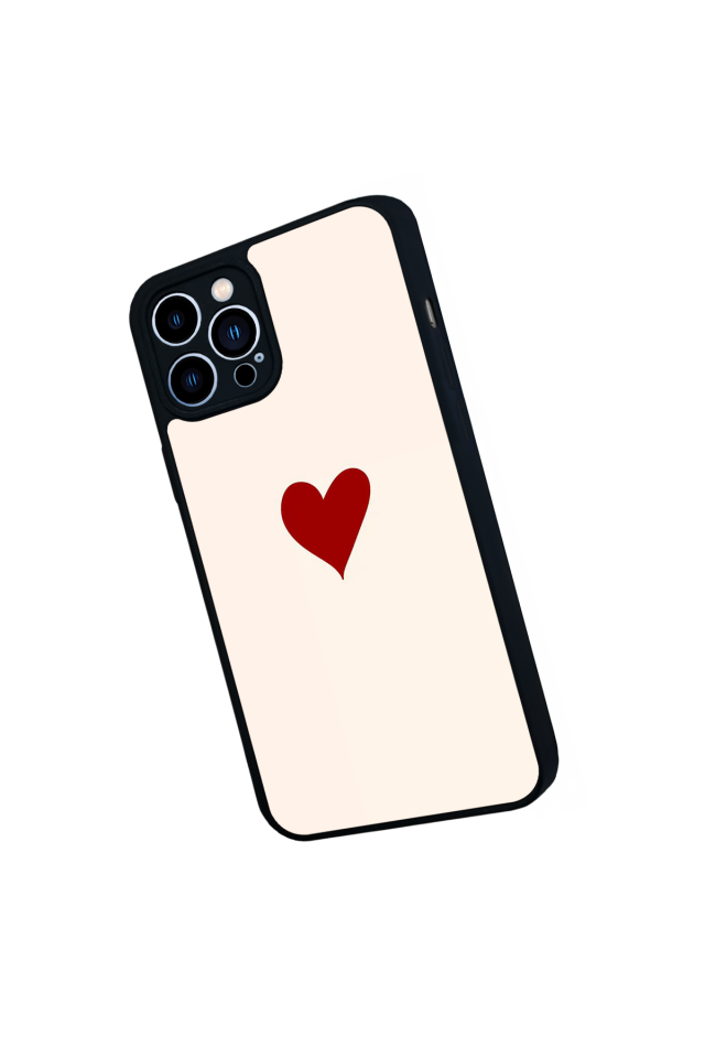 iPhone 12 Pro Max Uyumlu Kalp Love Tasarımlı Glossy Premium Kılıf