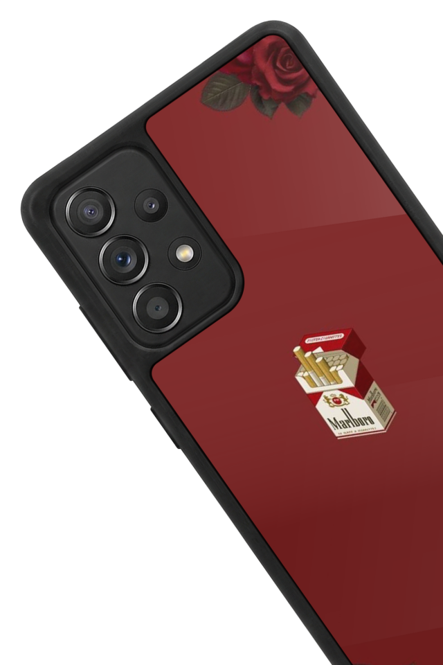 Samsung Galaxy A72 Uyumlu Kirmizi Tasarımlı Glossy Premium Kılıf