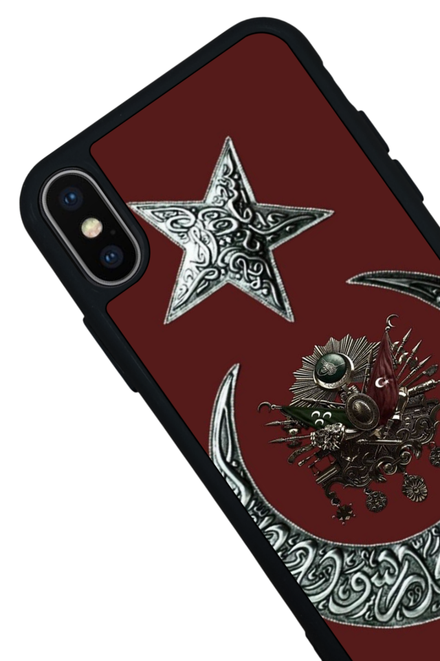 iPhone XS Max Uyumlu Osmanli Tugrasi Tasarımlı Glossy Premium Kılıf