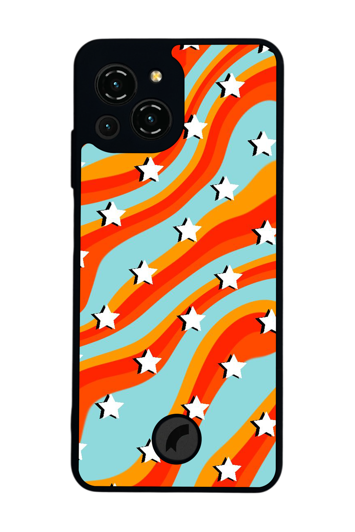 Reeder S23 Pro Max Uyumlu Retro Yildizlar Tasarımlı Glossy Premium Kılıf