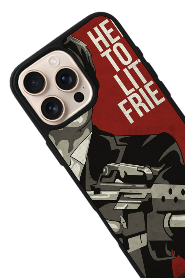 iPhone 16 Pro Uyumlu Scarface Tasarımlı Glossy Premium Kılıf