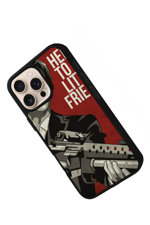 iPhone 16 Pro Uyumlu Scarface Tasarımlı Glossy Premium Kılıf