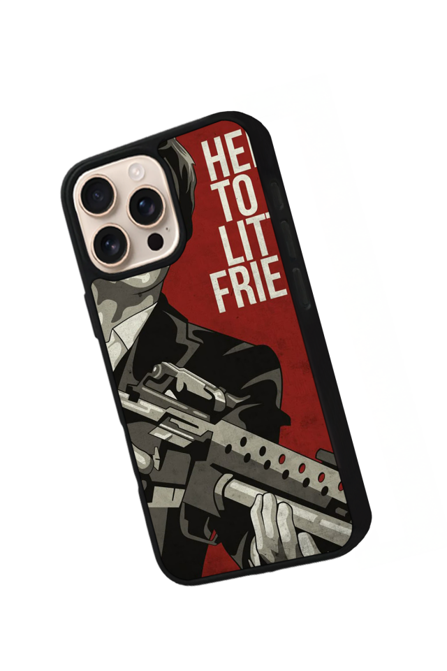 iPhone 16 Pro Uyumlu Scarface Tasarımlı Glossy Premium Kılıf