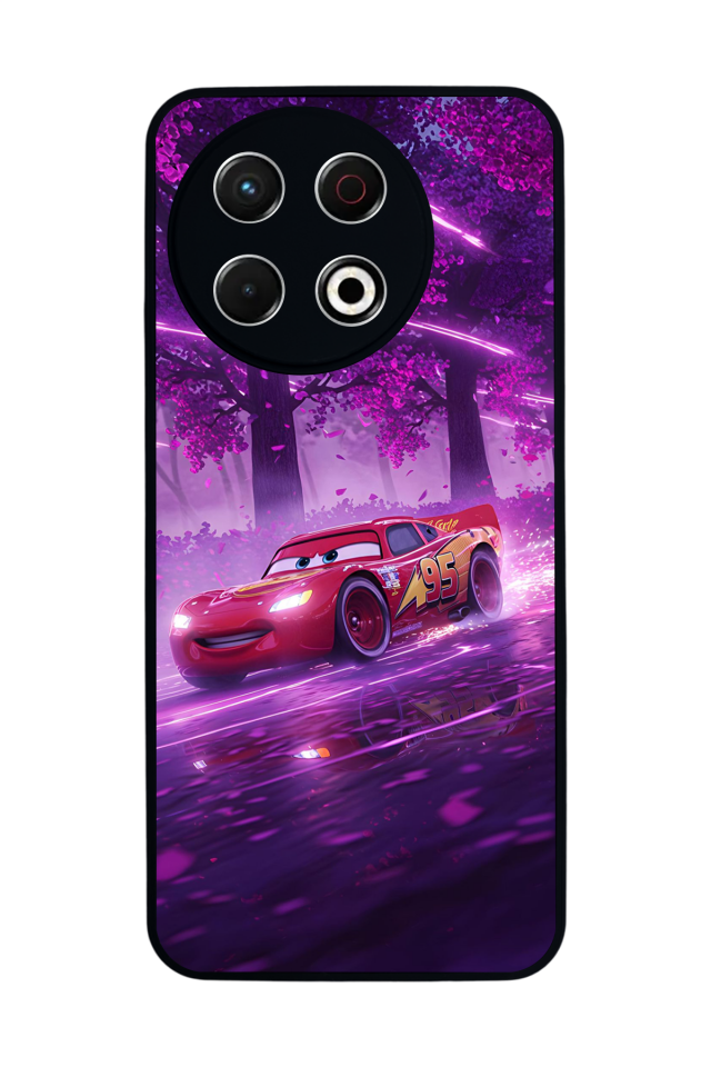 Tecno Spark 30 Pro Uyumlu Şimsek McQueen Tasarımlı Glossy Premium Kılıf