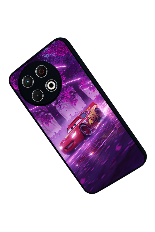 Tecno Spark 30 Pro Uyumlu Şimsek McQueen Tasarımlı Glossy Premium Kılıf