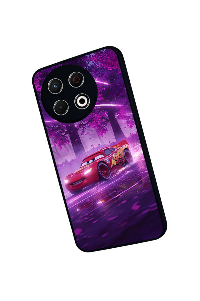 Tecno Spark 30 Pro Uyumlu Şimsek McQueen Tasarımlı Glossy Premium Kılıf