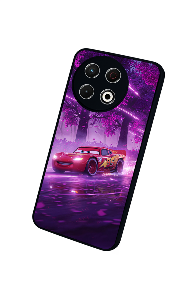 Tecno Spark 30 Pro Uyumlu Şimsek McQueen Tasarımlı Glossy Premium Kılıf