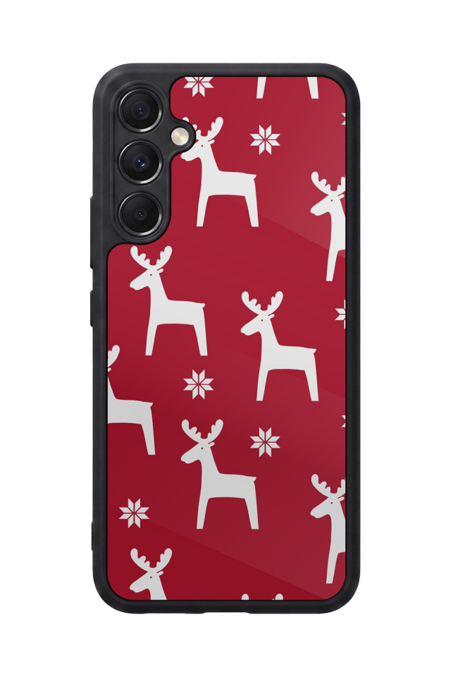 Samsung Galaxy M34 Uyumlu Yilbasi Christmas Tasarımlı Glossy Premium Kılıf