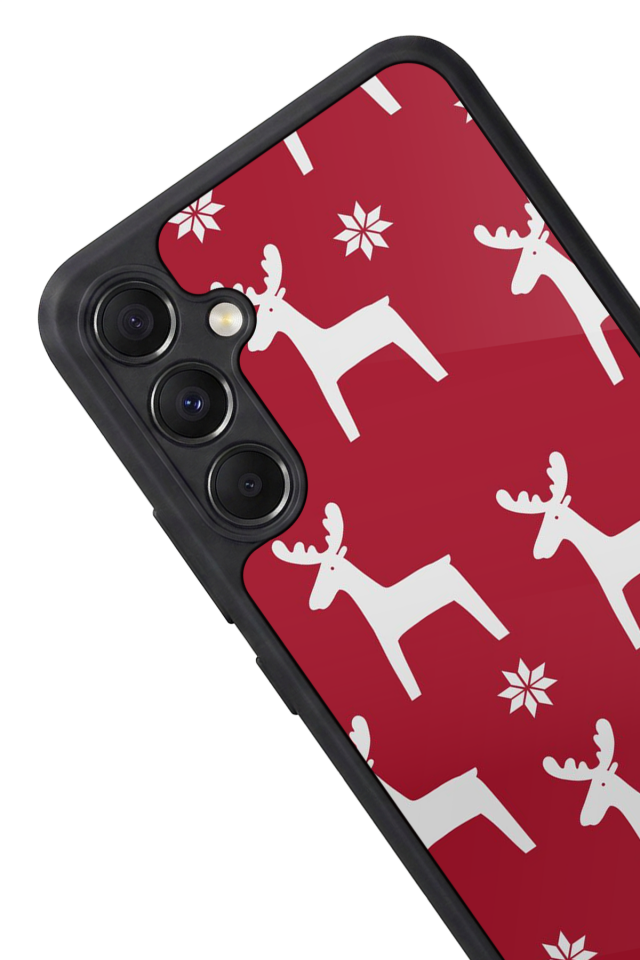 Samsung Galaxy M34 Uyumlu Yilbasi Christmas Tasarımlı Glossy Premium Kılıf
