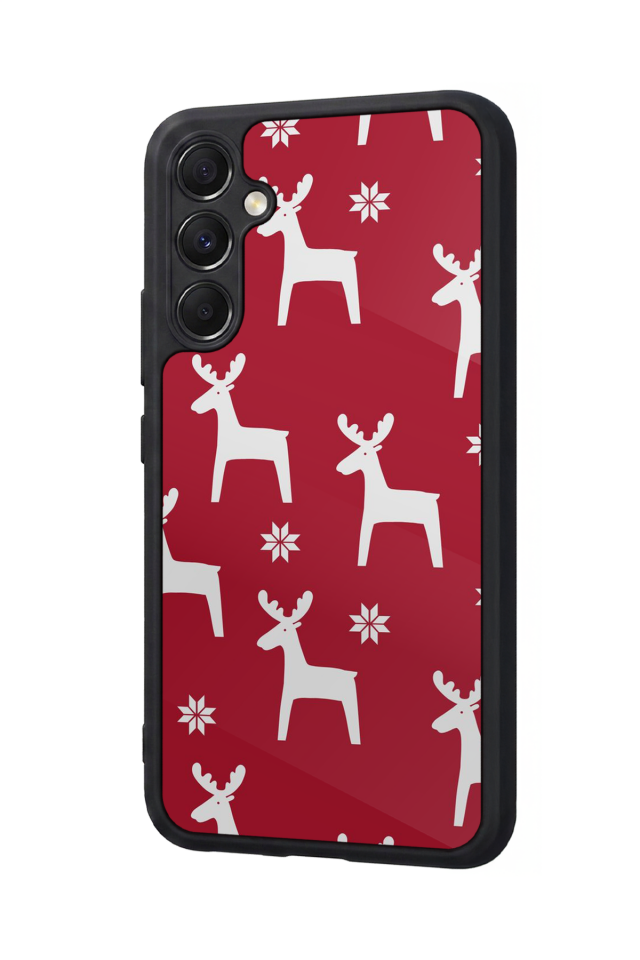 Samsung Galaxy M34 Uyumlu Yilbasi Christmas Tasarımlı Glossy Premium Kılıf