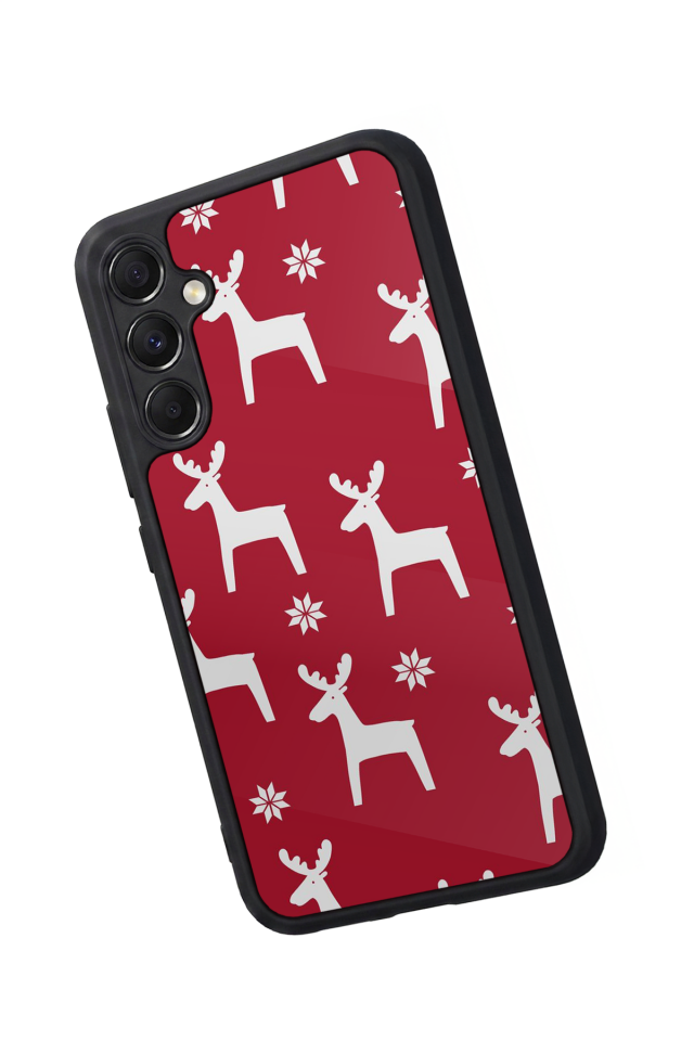Samsung Galaxy M34 Uyumlu Yilbasi Christmas Tasarımlı Glossy Premium Kılıf
