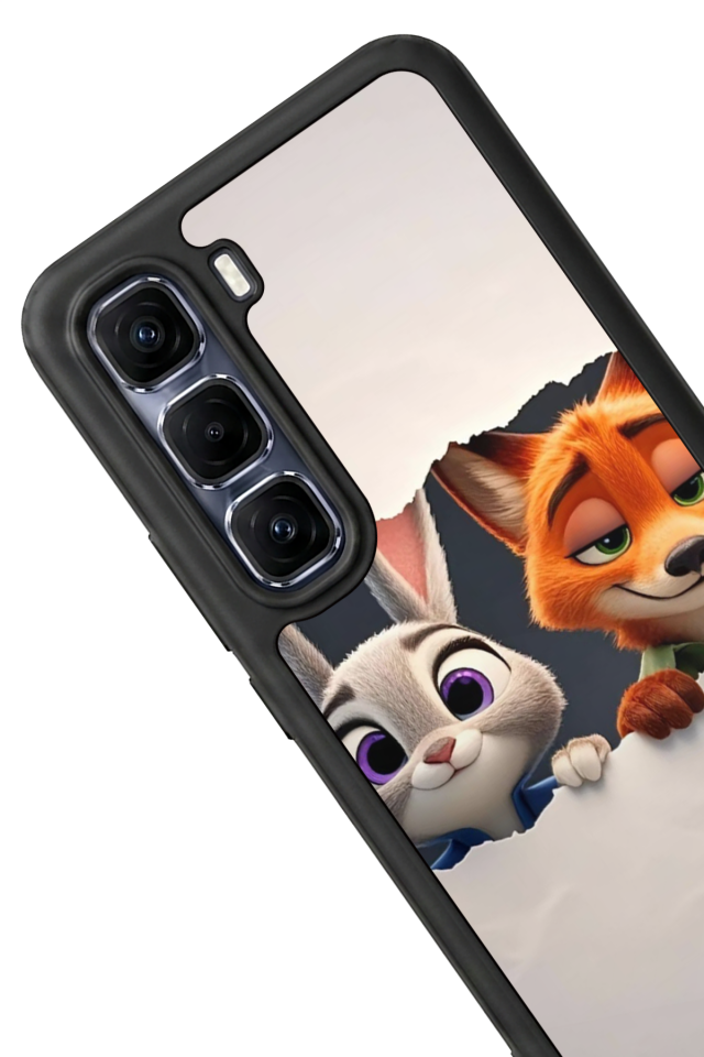 Infinix Hot 60 Pro Plus Uyumlu Zootropolis Tasarımlı Glossy Premium Kılıf