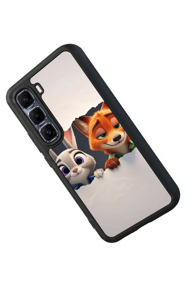 Infinix Hot 60 Pro Plus Uyumlu Zootropolis Tasarımlı Glossy Premium Kılıf