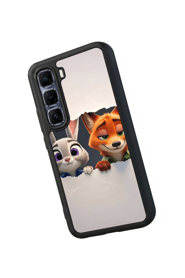 Infinix Hot 60 Pro Plus Uyumlu Zootropolis Tasarımlı Glossy Premium Kılıf