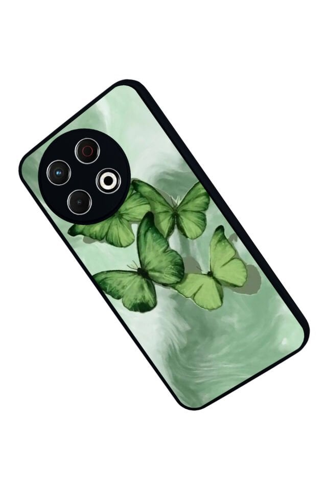 Tecno Spark 30 Pro Uyumlu Kelebek Tasarımlı Glossy Premium Kılıf