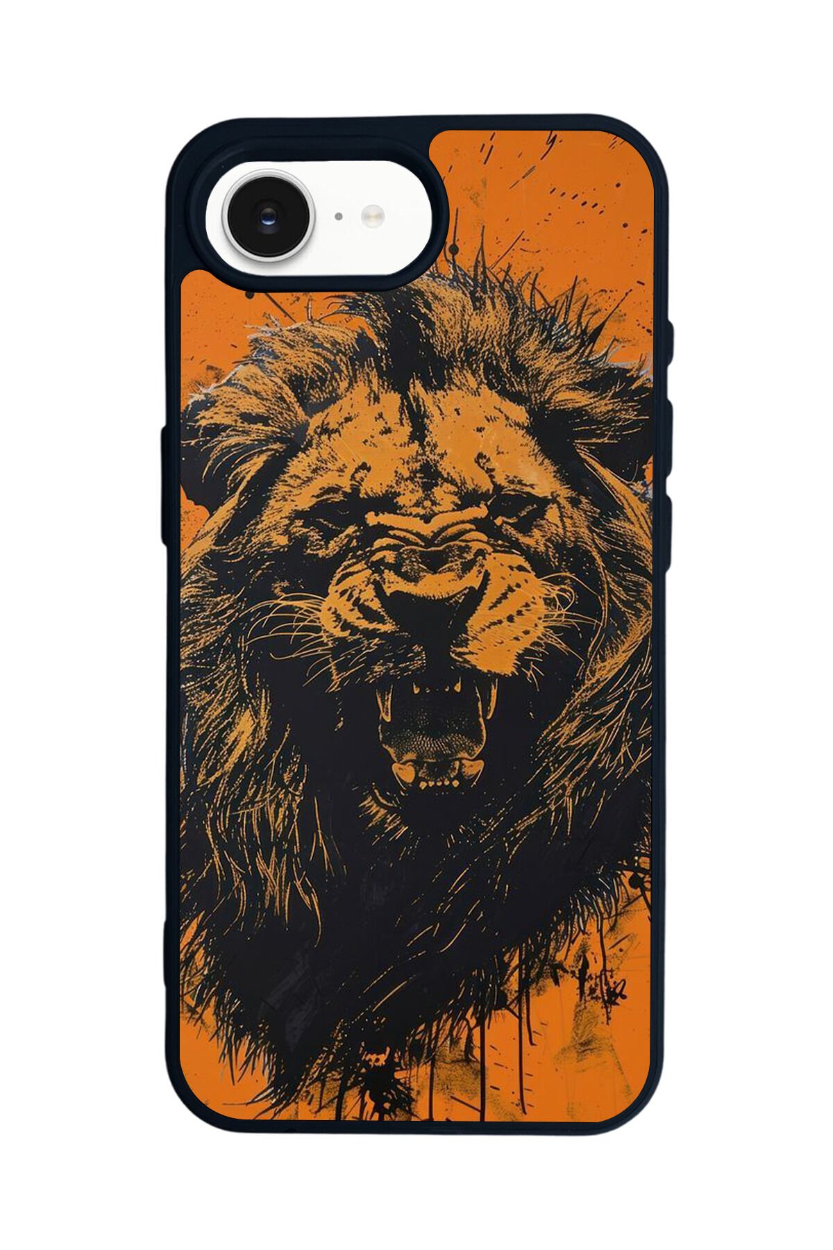 iPhone 16E Uyumlu Aslan Tasarımlı Glossy Premium Kılıf