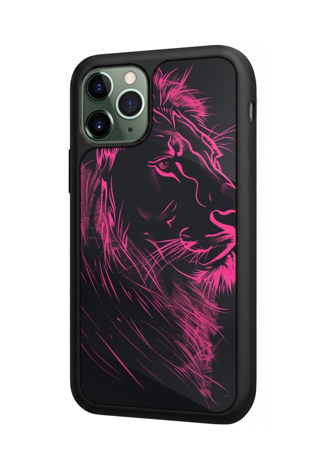 iPhone 11 Pro Uyumlu Aslan Tasarımlı Glossy Premium Kılıf