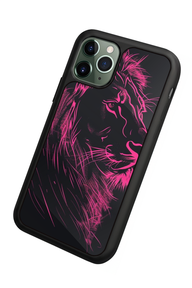 iPhone 11 Pro Uyumlu Aslan Tasarımlı Glossy Premium Kılıf
